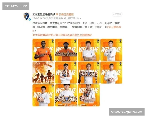 云南玉昆冬窗豪掷2.6亿:官宣10新援,热身赛9场29球展亚冠野心